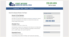 Desktop Screenshot of dumpsterrentalfortmyersfl.com